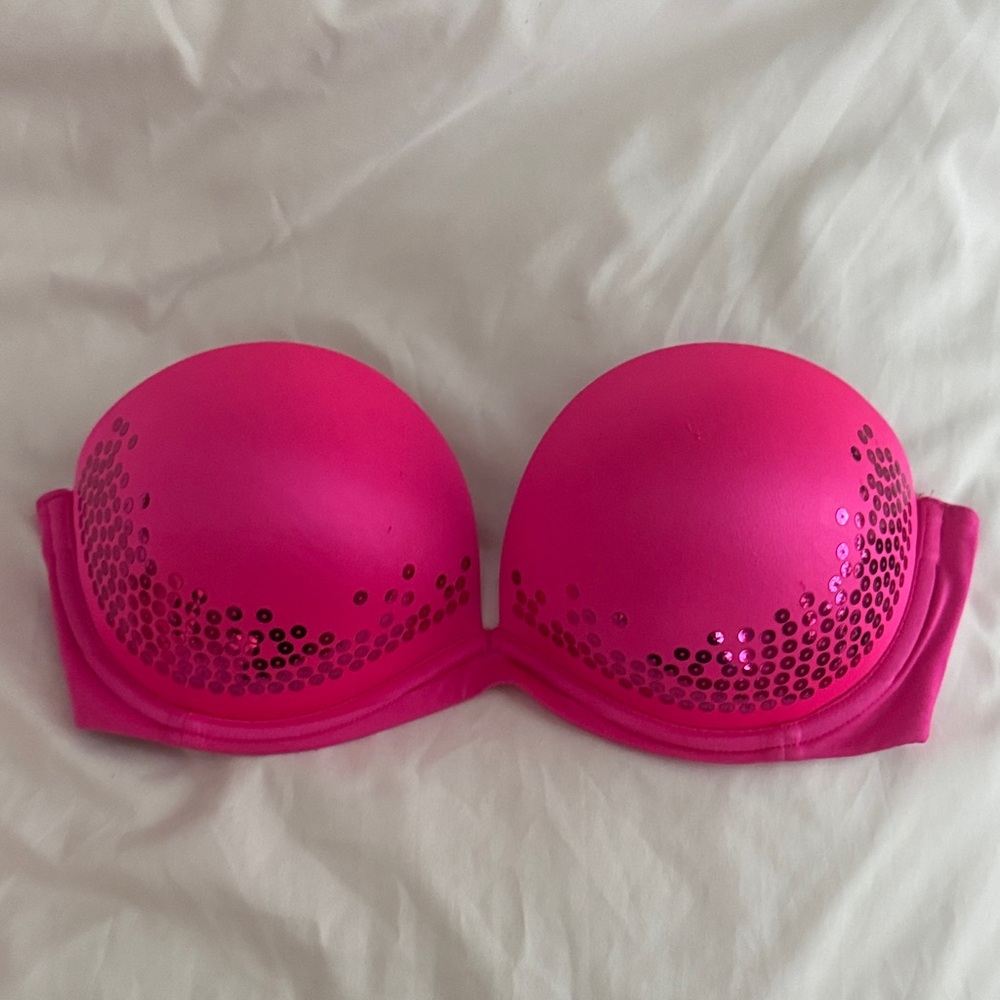Sequin Victoria secret  Embellished Pink Bra